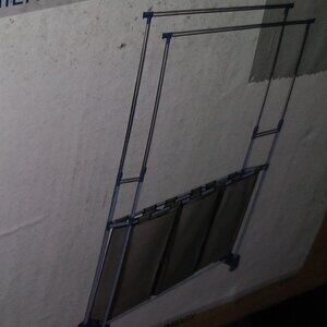 Laundry organizer double rack with hamper